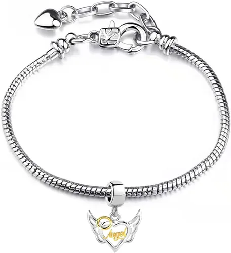 Miniatura 4 de Dije colgante de ángel de la guarda compatible con pulseras Pandora
