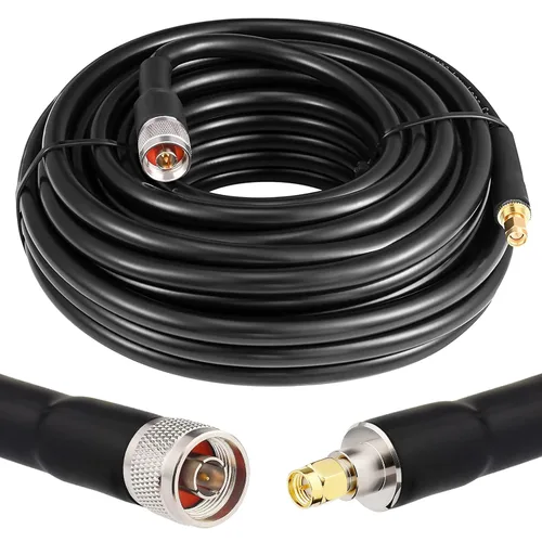 Miniatura 9 de XRDS -RF Cable SMA a N de 2 pies, conector N-macho a SMA-macho Cable de extensión KMR400 de baja pérdida