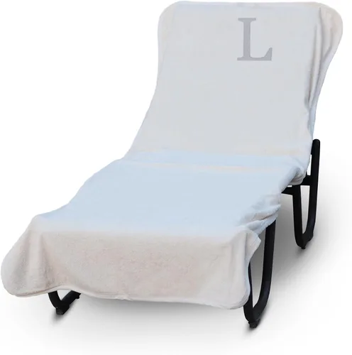 Miniatura 86 de Luxury Hotel & Spa - Funda para Tumbona de Piscina con Monograma, Letras Bordadas en Bloque - Extra Absorbente 100% Algodón Turco - Rizo Suave