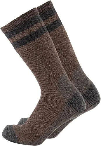 CEREBRO Calcetines de lana merino para hombre, calcetines acolchados a media pantorrilla, que absorben la humedad, calcetines de senderismo para