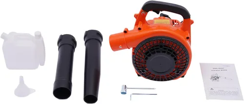 Miniatura 8 de Soplador de hojas soplador de césped a gas alimentado por gasolina 468 cfm, soplador de mano ligero de 25.4 CC 2 tiempos de un solo cilindro
