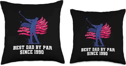 Miniatura 3 de Best dad by par since 1990 Throw Pillow
