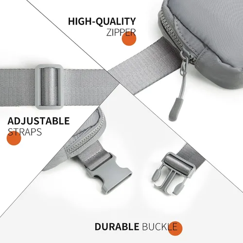 Miniatura 4 de Unisex Mini Belt Bag with Adjustable Strap Small Fanny Pack for Workout Running Traveling Hiking
