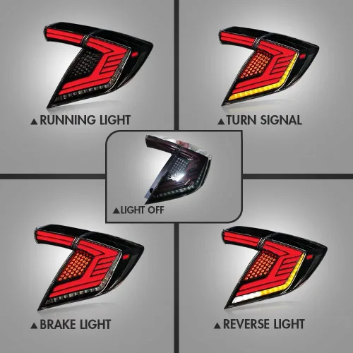 Miniatura 3 de T T-ABC Nuevas luces compatibles con Honda Civic 2006-2026, LX EX EXL Sport Touring Type R, lámpara híbrida de 8ª 10ª generación Accesorios