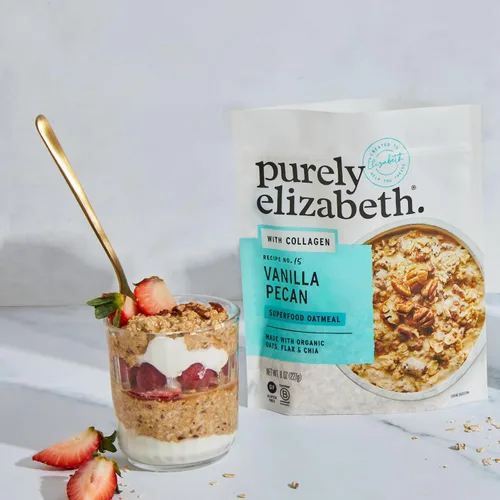 Miniatura 5 de Purely Elizabeth Avena de Colágeno, Vainilla Pecana, Hecha con Avena Orgánica, Amaranto, Quinua y Semillas de Chía, Sin Gluten, Sin OMG