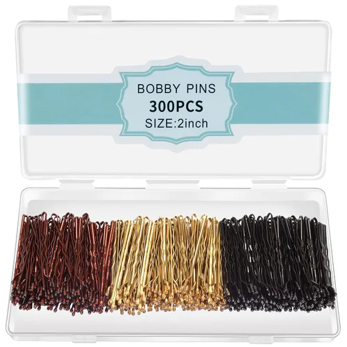 Miniatura 8 de 300 horquillas negras, horquillas para el cabello para mujeres, niñas y niños, pinzas para el cabello de ondas invisibles a granel con caja de Negro