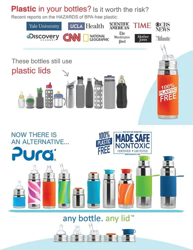 Miniatura 4 de Pura Kiki - Fundas cortas de silicona para botellas, sin plástico, grado médico, no tóxico, certificado MadeSafe, añade agarre, antideslizante