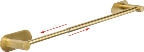 Miniatura 9 de TocTen Toallero de baño autoadhesivo, toallero para baño, soporte para toallas de baño de acero inoxidable a prueba de óxido, sin daños, barra
