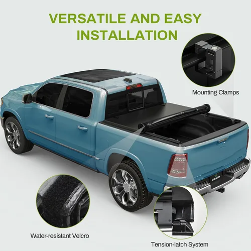 Miniatura 4 de AUTOSAVER88 Cubierta enrollable suave para caja de camioneta compatible con Ford F-150 2015-2026 (excepto la serie Raptor) de 5.5 pies
