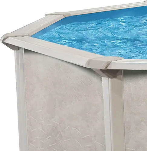 Miniatura 28 de Aquarian - Piscina para exteriores con marco de acero por encima del nivel del suelo, redonda, 24 x 52 pulgadas, veneciana Veneciano