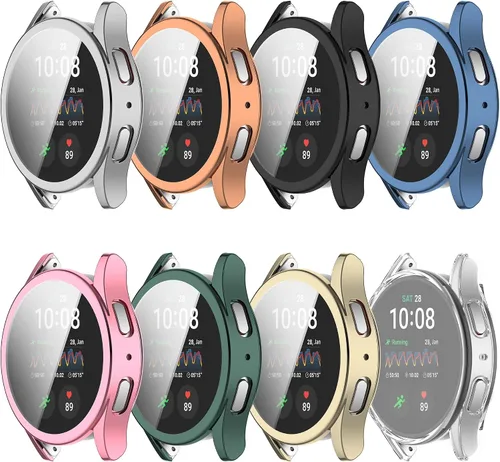 Funda protectora de pantalla compatible con Samsung Galaxy Watch 7 de 1.575 pulgadas (1.575 in) y 1.732 pulgadas (1.575 in y 1.732 in), funda de