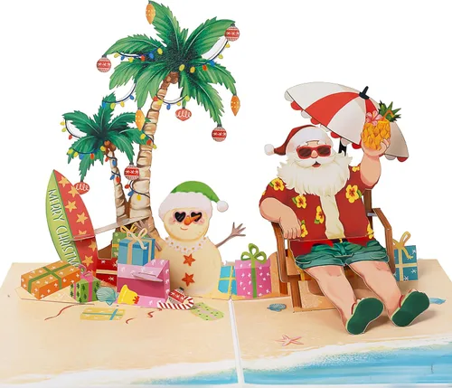 Miniatura 5 de POPWOW Tarjeta desplegable de vacaciones de montaña, Feliz Navidad, nieve, esquí, tarjetas de felicitación 3D, regalos para mujeres, hombres, niños