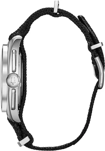 Miniatura 3 de Bulova Hombre Archive Series Lunar Pilot Cronógrafo de 6 manecillas de acero inoxidable de cuarzo de alto rendimiento, correa NATO negra y cristal