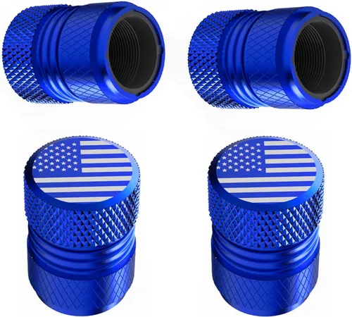 Tapones para vástago de válvula de neumático, paquete de 4 tapones para válvula de aire, de aleación anodizada prémium y anticorrosión, para auto,