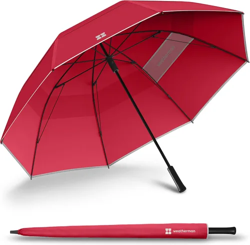 Miniatura 8 de Paraguas Weatherman - Paraguas de golf - Paraguas deportivo resistente al viento hasta 55 MPH - Disponible en 2 tamaños y 5