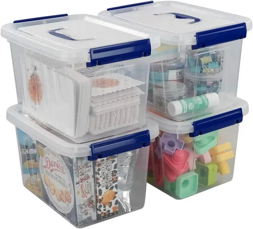 Miniatura 9 de Ggbin Caja de almacenamiento transparente de 30 cuartos de galón con ruedas, juego de 4 Plástico