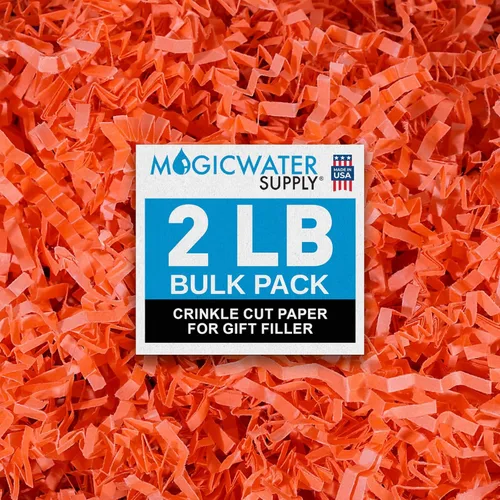 Miniatura 10 de MagicWater Papel de Corte Ondulado para Cestas de Regalo - 2LB - Blanco y Dorado - Perfecto para Relleno de Papel Triturado, Relleno de Cestas