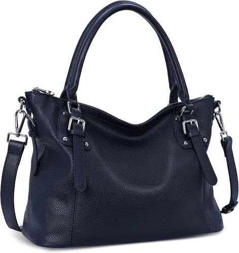 Miniatura 11 de HESHE - Carteras y bolsos de cuero genuino para mujer, bolso de mano, bolso de hombro, bolso de asa superior, bolso cruzado, bolso tipo morral