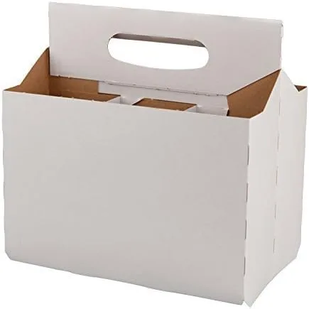 TFD Supplies Paquete de seis cajas de cartón para botellas de cerveza o refrescos de 12 onzas (paquete de 50)