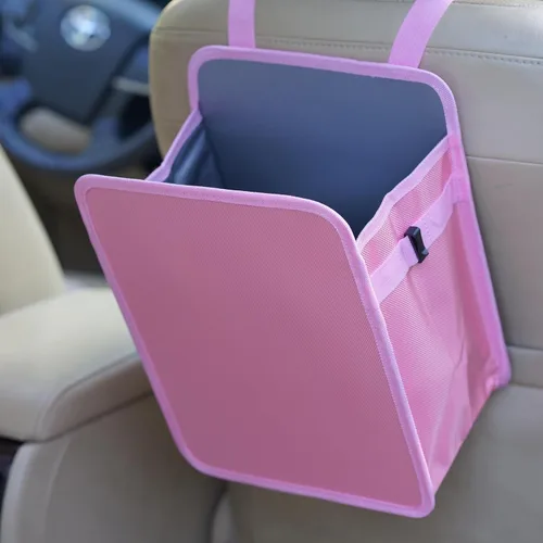 Miniatura 16 de Ginsco Bote de Basura para Auto de 3 Galones con Tapa Abierta, Bolsa de Basura Colgante para Auto de Gran Capacidad a Prueba de Fugas con Forro