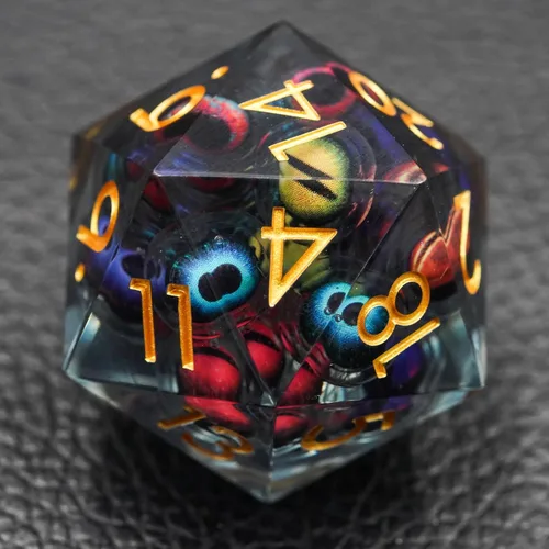 Miniatura 13 de Dados de mazmorras y dragones D20,3.346 in Dragon Eye D20,Dados de núcleo líquido para TTRPG