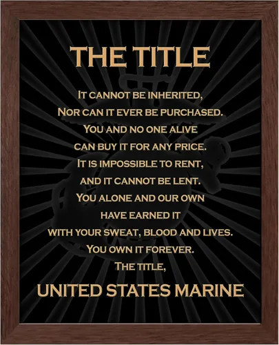 Miniatura 11 de The Title - Póster de Estados Unidos - Decoración de pared militar para marines, veteranos y entusiastas - Impresión artística de pared
