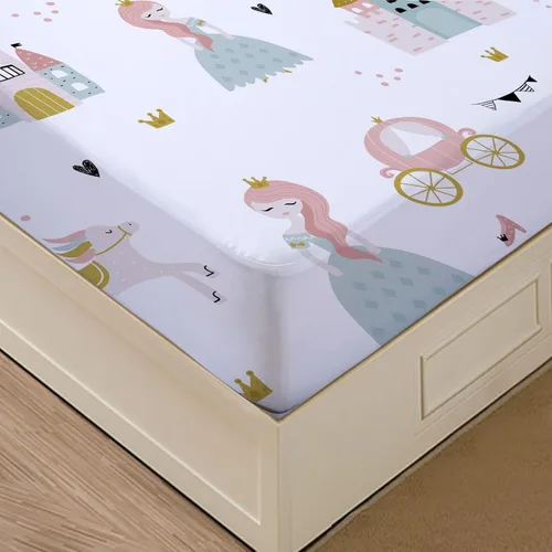 Miniatura 19 de MUSOLEI Sábana bajera ajustable de hongos, ropa de cama de hongos, decoración de hongos para niños, niños; juego de sábanas individuales; 1 sábana