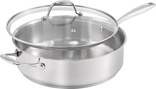 Miniatura 8 de Guy Fieri's Flavortown Juego de utensilios de cocina de acero inoxidable de 10 piezas - Incluye sartenes, cacerolas, sartén salteador y olla