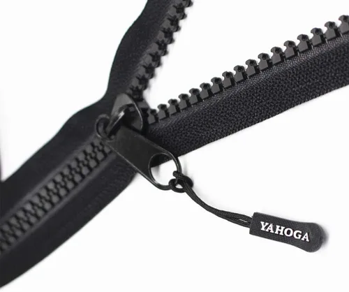 Miniatura 3 de YaHoGa The Yard - Cremallera de plástico grande #10 a granel color negro, 5 yardas con 10 deslizadores largos para manualidades, costura