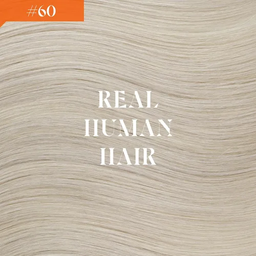 Miniatura 9 de Sunny Hair - Extensiones de cabello humano con banda invisible, color rubio platino (#60), 20 pulgadas