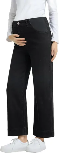 Miniatura 8 de BLENCOT - Pantalones de maternidad para mujer de cintura alta, pierna ancha y elástica de mezclilla, ropa de embarazo