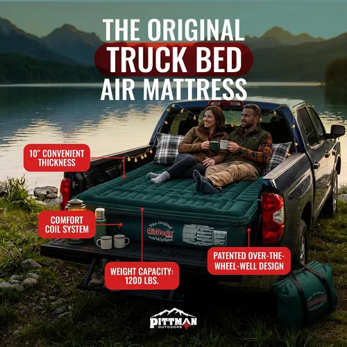 Miniatura 2 de Pittman Outdoors AirBedz Lite PPI PV202C - Colchón inflable de tamaño completo y corto de 6'-6.5' para cama de camión con bomba de aire DC con cable