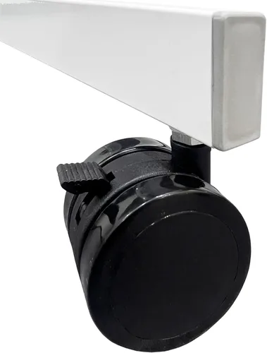 Miniatura 6 de Pizarra blanca móvil con soporte rodante, pizarra de borrado en seco de doble cara sobre ruedas, altura ajustable y rotación de 360°, para oficina