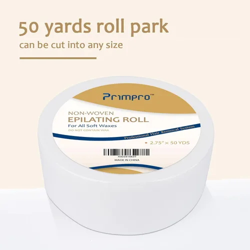 Miniatura 2 de Rollo de tira de cera no tejida para depilación corporal y facial, paquete de 2.75 pulgadas x 50 yardas, rollo de depilación de calidad de salón