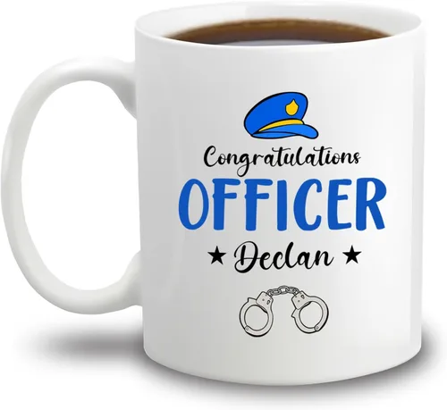 Miniatura 7 de Tazas Best Police Captain Ever, tazas de policía, taza de café personalizada de policía con nombre, regalo de oficial de policía personalizado