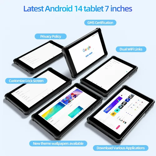 Miniatura 6 de VASOUN Tablet Android 14 de 7 pulgadas, 8 GB de RAM 64 GB ROM, Octa-Core 2.0 GHz, pantalla táctil IPS, cámara dual, 5G WiFi/Bluetooth, tableta
