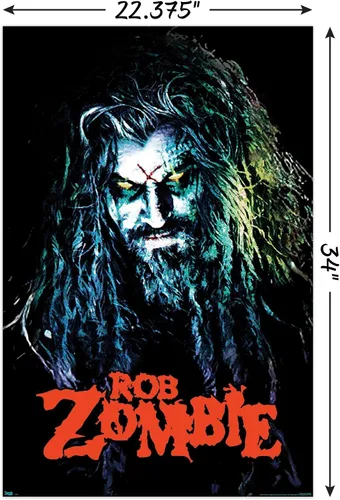 Miniatura 3 de Rob Zombie - Póster de pared HellBilly de 34 pulgadas de largo x 22.4 pulgadas de ancho, versión sin marco