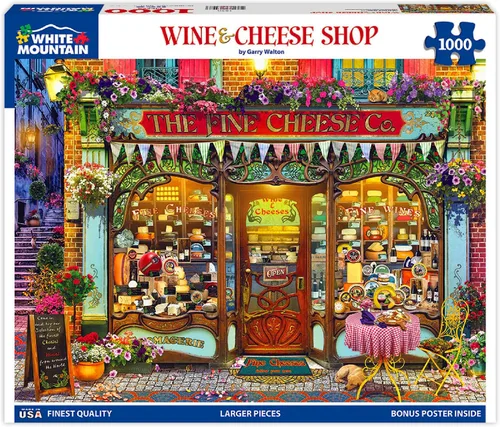 Miniatura 3 de White Mountain Puzzles Wine and Cheese Shop Rompecabezas de 1000 piezas, 1 EA