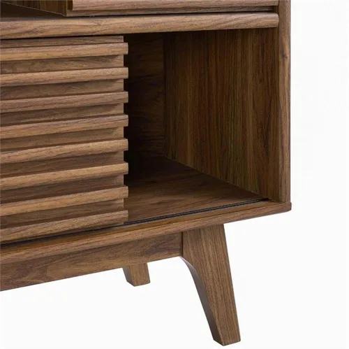 Miniatura 7 de Modway Render Soporte de Gabinete de Almacenamiento y Exhibición de Tres Niveles, Nogal