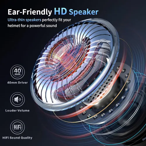 Miniatura 3 de Fodsports FX-S auriculares Bluetooth para motocicleta V5.4, sistema de comunicación de intercomunicador para casco de 2 vías con IP67 impermeable