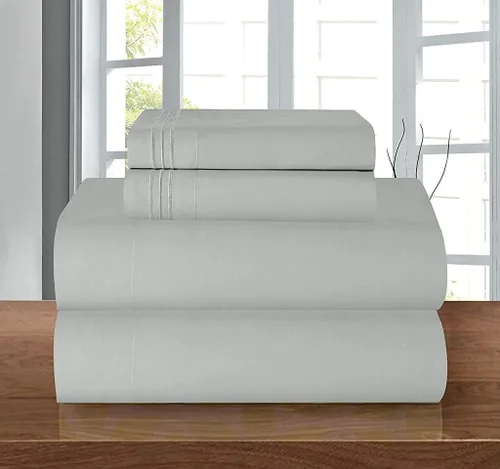 Miniatura 72 de Elegant Comfort - Juego de sábanas de 4 piezas de microfibra, 1500 hilos, sin arrugas, sábana bajera elástica, esquinas tipo bolsillos profundos