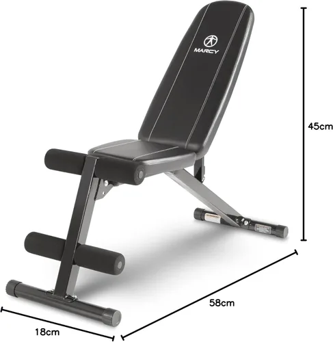 Miniatura 8 de Marcy Banco multiposición ajustable para gimnasio en casa, pesas y entrenamiento de fuerza Negro