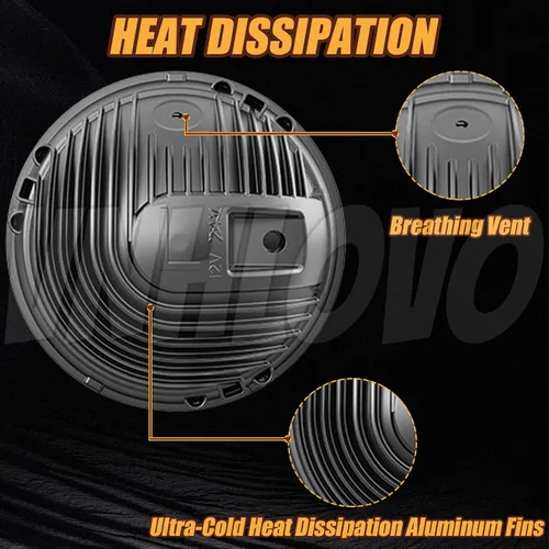 Miniatura 4 de 2023 Ultra brillo 7 pulgadas halo LED reflector redondo H6024 faro DRL haz alto y bajo estilo Bronco compatible con Jeep Wrangler TJ JK CJ Miata