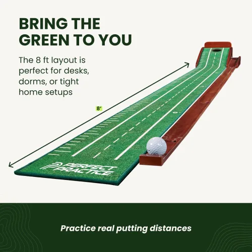 Miniatura 3 de Perfect Practice Putting Mat & Chipping Net, Indoor & Outdoor Putting Green, Chipping Mat for Home & Office, Premium Golf Training Aids for Putting