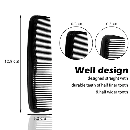 Miniatura 2 de Soft 'N Style Cuidado del cabello, 4 paquetes de peines irrompibles - peine para hombres/peine de dientes finos/peines para cabello
