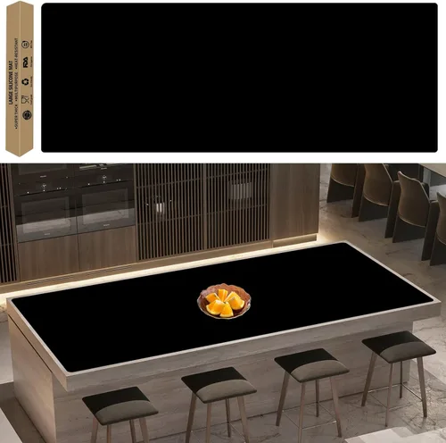 Tapete de silicona súper grande, 120 x 24 pulgadas, tapete de silicona para encimera de cocina, tapete antideslizante resistente al calor, tapete