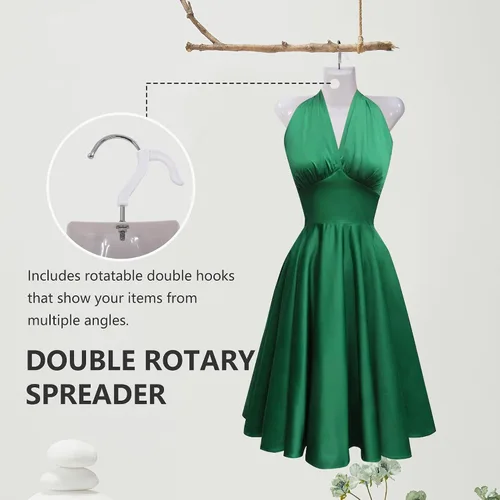 Miniatura 3 de Maniquí de costura de polipropileno (PP), maniquí de costura para torso, maniquí de costura para colgar, maniquí de ropa, con gancho de metal Blanco