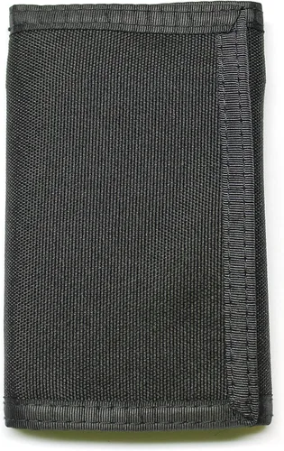 Miniatura 5 de Cartera de nailon con bolsillo para monedas, Negro, 3 x 5