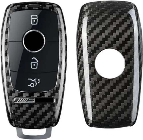 Miniatura 8 de Funda para llavero de fibra de carbono genuina para Mercedes-Benz 2019-2022 Clase C Clase G Clase 2017-2022 Clase E 2018-2021 S Class Smart Car