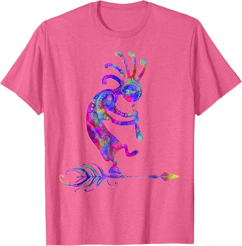 Miniatura 40 de Native American Kokopelli With Feather 2 - Camiseta Fan Fun, Negro, S